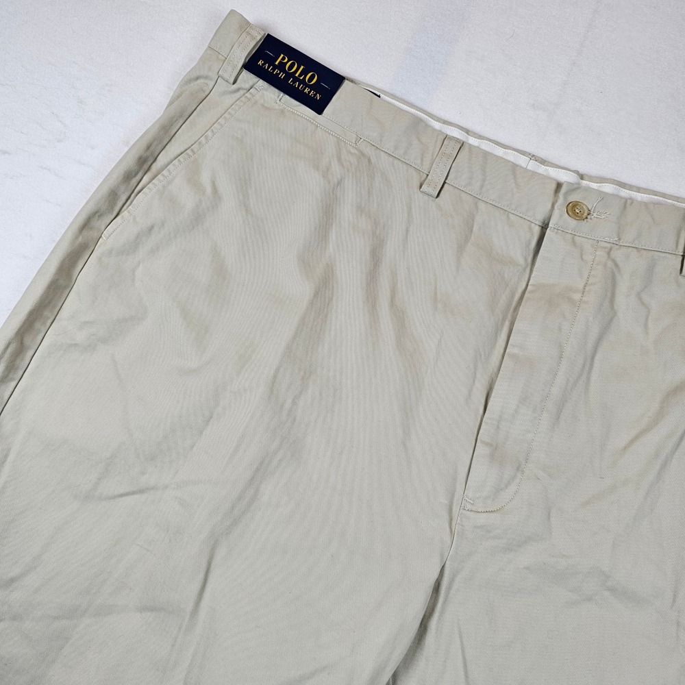 Polo Ralph Lauren Mens Big 48 Chino Shorts Basic Sand Beige Cotton Twill New